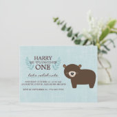 Invitation d'anniversaire des garçons ours de la f (Debout devant)