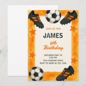 Invitation d'anniversaire des garçons - Soccer Spo (Devant / Derrière)