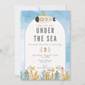 Invitation d'anniversaire des garçons sous la mer (Devant)