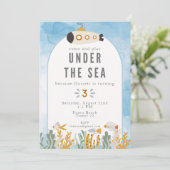 Invitation d'anniversaire des garçons sous la mer (Debout devant)