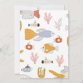 Invitation d'anniversaire des garçons sous la mer (Dos)