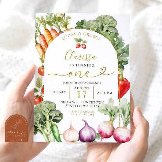 Invitation d'anniversaire des Légumes cultivés loc