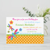 Invitation d'anniversaire des libellules 6 (Debout devant)