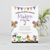 Invitation d'anniversaire des marionnettes d'Hallo (Debout devant)