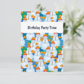 Invitation d'anniversaire des neigeurs (Debout devant)