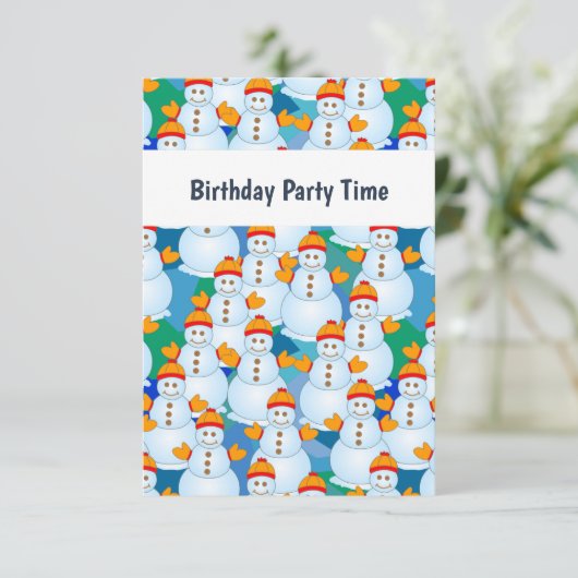 Invitation d'anniversaire des neigeurs (Debout devant)