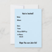 Invitation d'anniversaire des neigeurs (Dos)