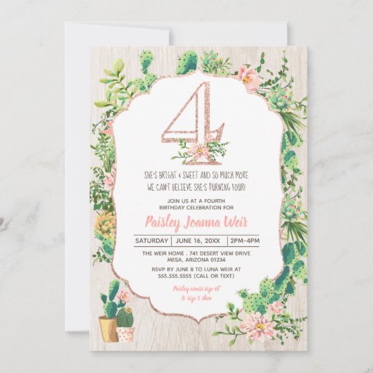 Invitation d'anniversaire des parties (Devant)