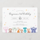 Invitation d'anniversaire des personnages Slumberk (Devant)