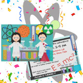 Invitation d'anniversaire des petits scientifiques