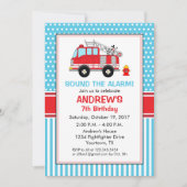 Invitation d'anniversaire des pompiers (Devant)