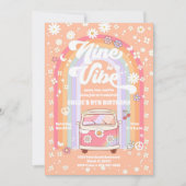 Invitation d'anniversaire des Rétro Hippies pour l (Devant)