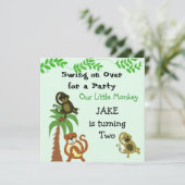 Invitation d'anniversaire des singes (Debout devant)
