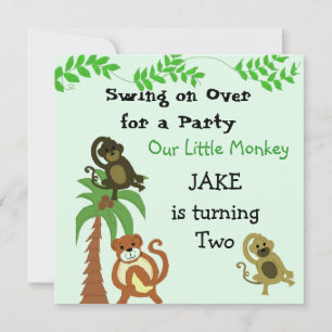 Invitation d'anniversaire des singes