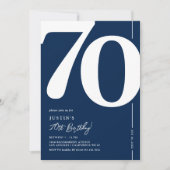 Invitation d'anniversaire des soixante-dix ans ble (Devant)