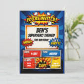 INVITATION D'ANNIVERSAIRE DES SUPER GARÇONS (Debout devant)
