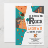 Invitation d'anniversaire d'escalade de garçon per (Devant / Derrière)