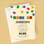 Invitation d'anniversaire d'escalade de roche colo