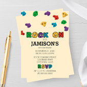 Invitation d'anniversaire d'escalade de roche colo