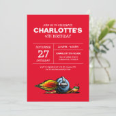 Invitation d'anniversaire d'escargot de fusée (Debout devant)