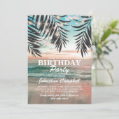 Invitation d'anniversaire Destination Plage Tropic (Debout devant)
