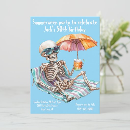 Invitation d'anniversaire d'été (Debout devant)