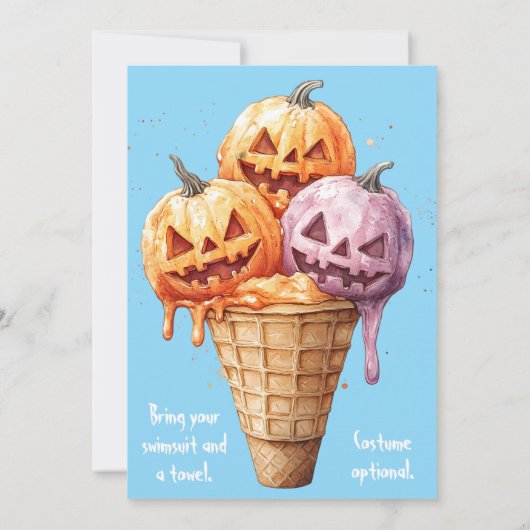 Invitation d'anniversaire d'été (Dos)