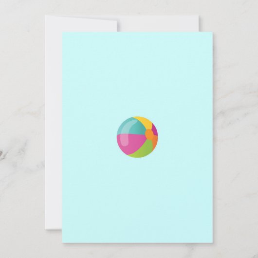 Invitation d'anniversaire d'été (Dos)