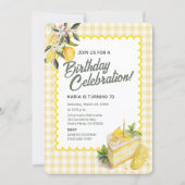 Invitation d'anniversaire d'été italien Thème de f (Devant)