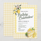 Invitation d'anniversaire d'été italien Thème de f (Devant / Derrière)