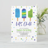 Invitation d'anniversaire d'été Let's Chill (Debout devant)