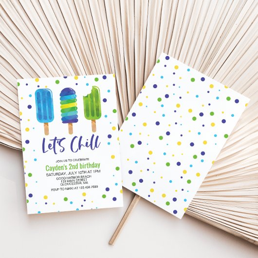 Invitation d'anniversaire d'été Let's Chill