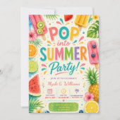 Invitation d'anniversaire d'été Popsicle Fruité Tr (Devant)