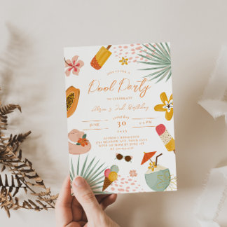Invitation d'anniversaire d'été pour une fête au b