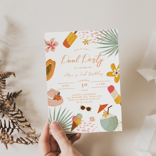 Invitation d'anniversaire d'été pour une fête au b