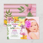 Invitation d'anniversaire d'été tropical (Devant / Derrière)