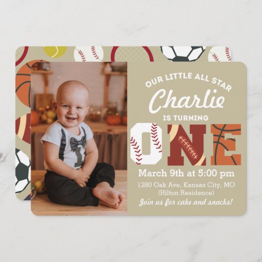 Invitation d'anniversaire d'étoile (Devant / Derrière)