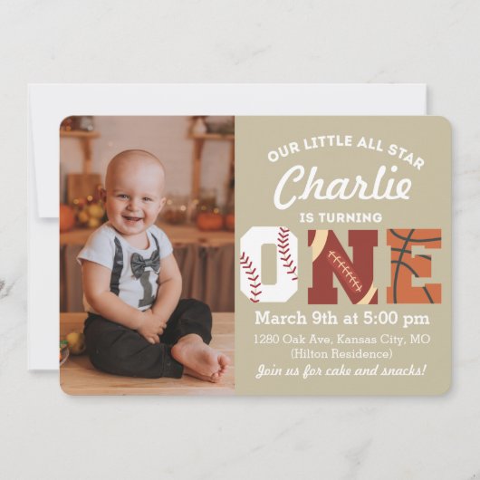 Invitation d'anniversaire d'étoile (Devant)