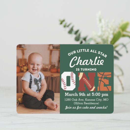 Invitation d'anniversaire d'étoile (Debout devant)