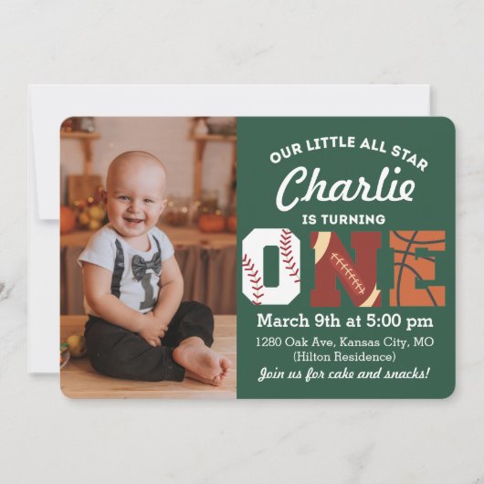 Invitation d'anniversaire d'étoile (Devant)