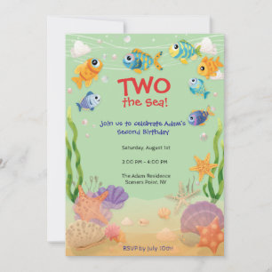 Invitation d'anniversaire deux à la mer Anniversai