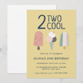 Invitation d'anniversaire deux cool (Devant / Derrière)