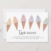 Invitation d'anniversaire Deux Glaces Sucrées (Devant)