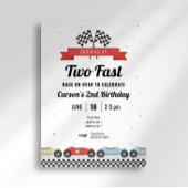 Invitation d'anniversaire deux rapide voiture de c