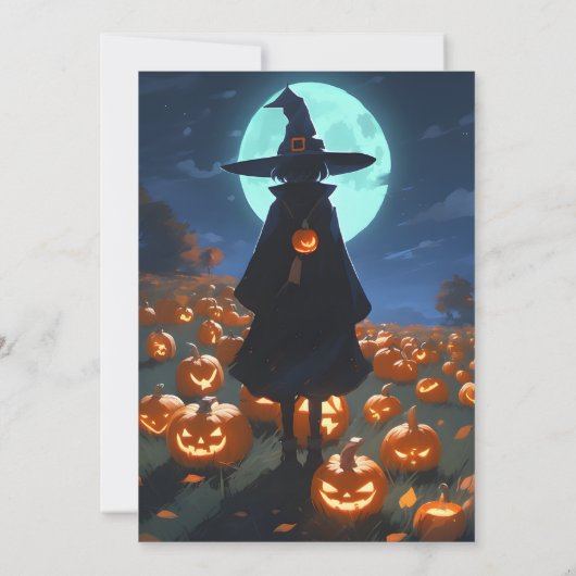 Invitation d'anniversaire d'Halloween (Dos)