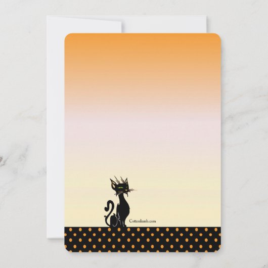 Invitation d'anniversaire d'Halloween (Dos)