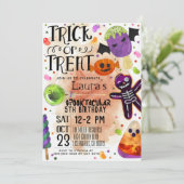 Invitation d'anniversaire d'Halloween (Debout devant)