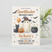 Invitation d'anniversaire d'Halloween (Debout devant)