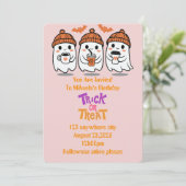 invitation d'anniversaire d'halloween (Debout devant)