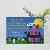 Invitation d'anniversaire d'Halloween (Debout devant)